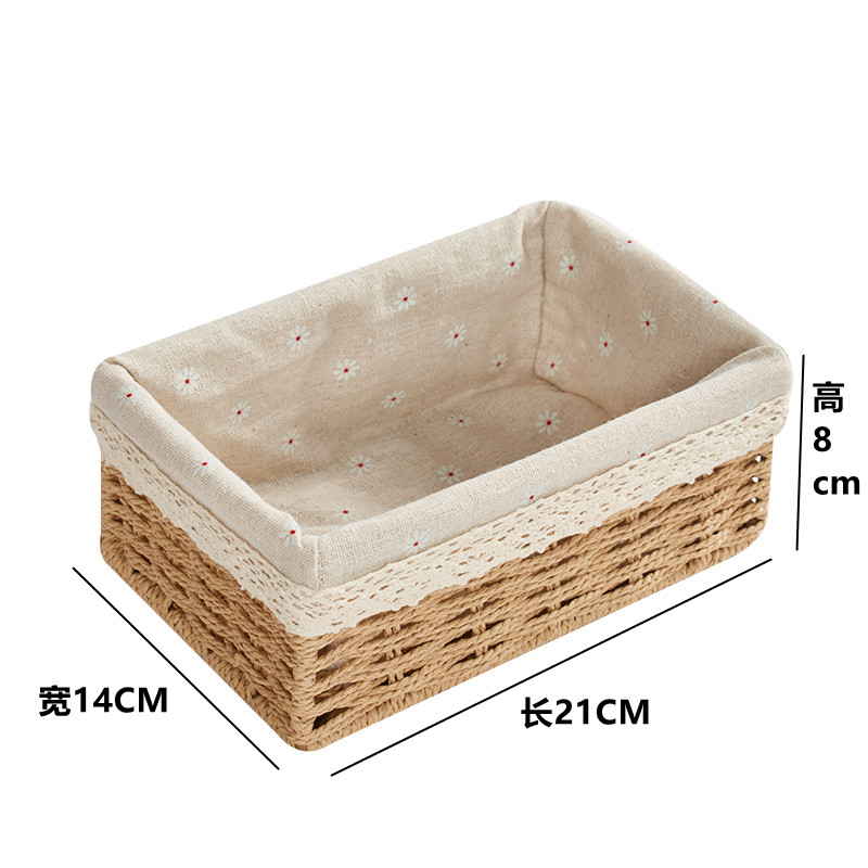 Face Mask Storage Box - Japanese Rattan Woven Storage Basket, Desktop