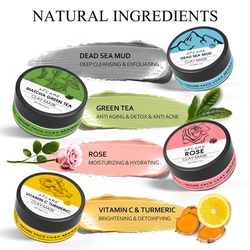 4 Pcs Clay Facial Mask Set Tur - Dust Mask Construction 评论和价格