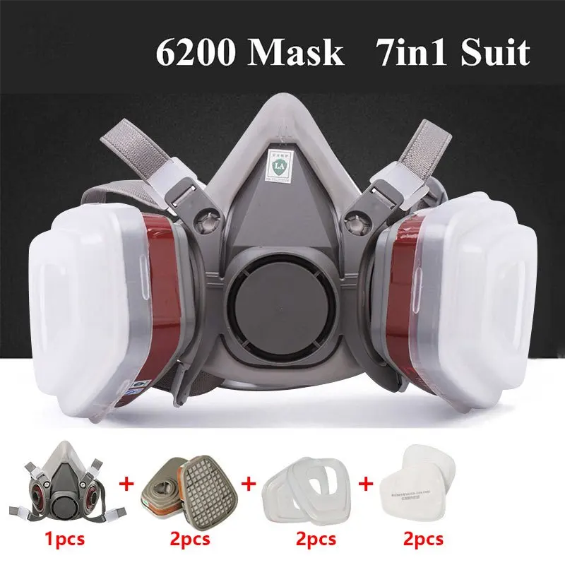 7in1 Gas Proof Half Face Mask  - Respirator Half Face 评论和价格