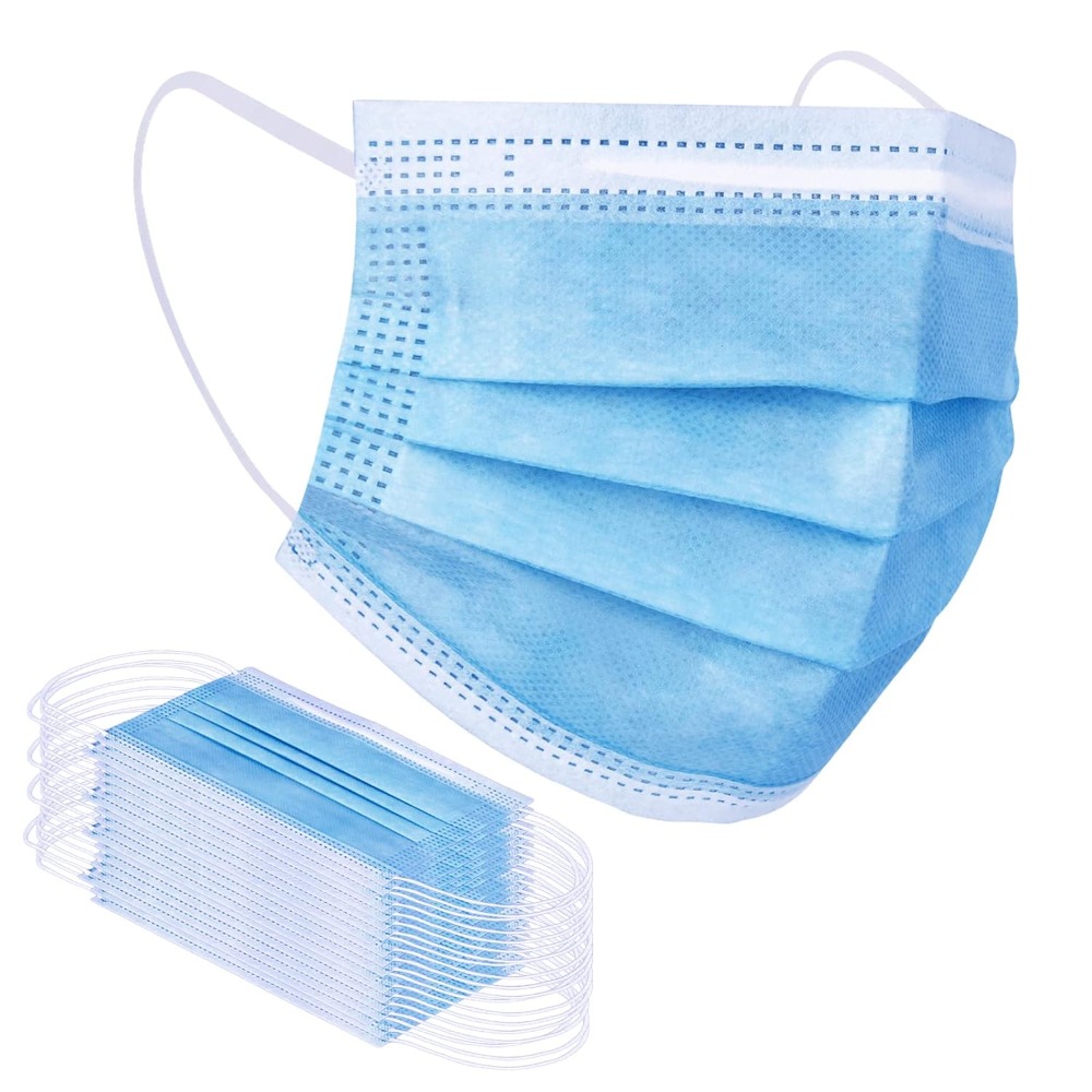 Blue Disposable Face Mask 100  - Disposable Mask Blue 评论和价格