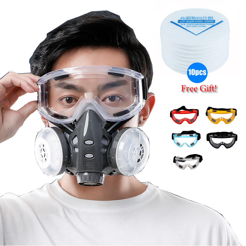 Half Face Dust Mask Safety Gog - Kn95 Respirator Mask 评论和价格