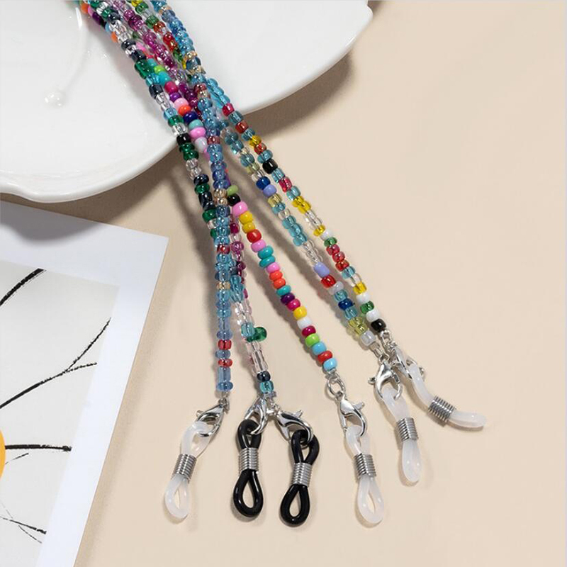 Colorful Rice Bead Glasses Cha - Mask Chain Holder 评论和价格