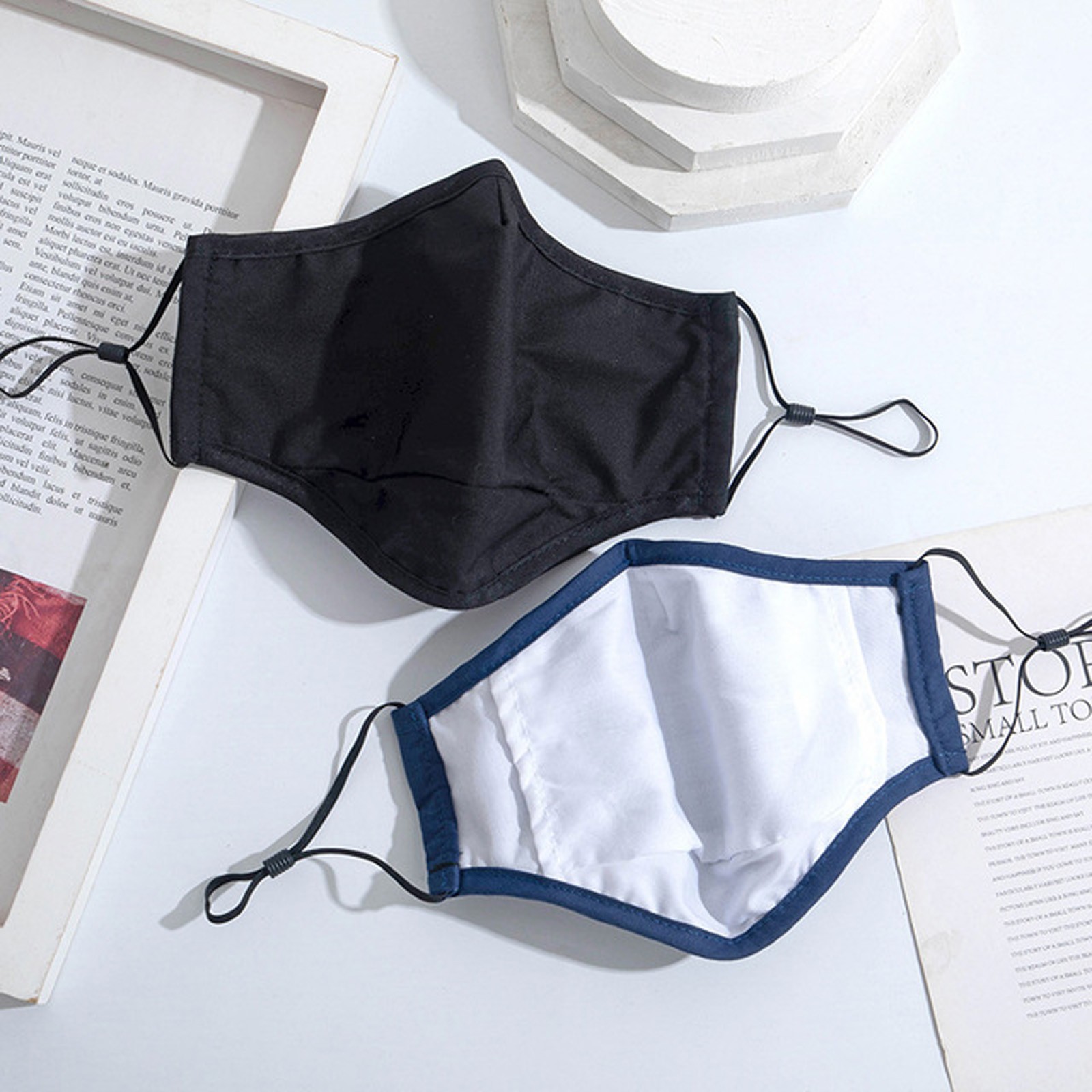 Men and Women Solid Color Faci - Cloth Face Mask Washable 评论和价格