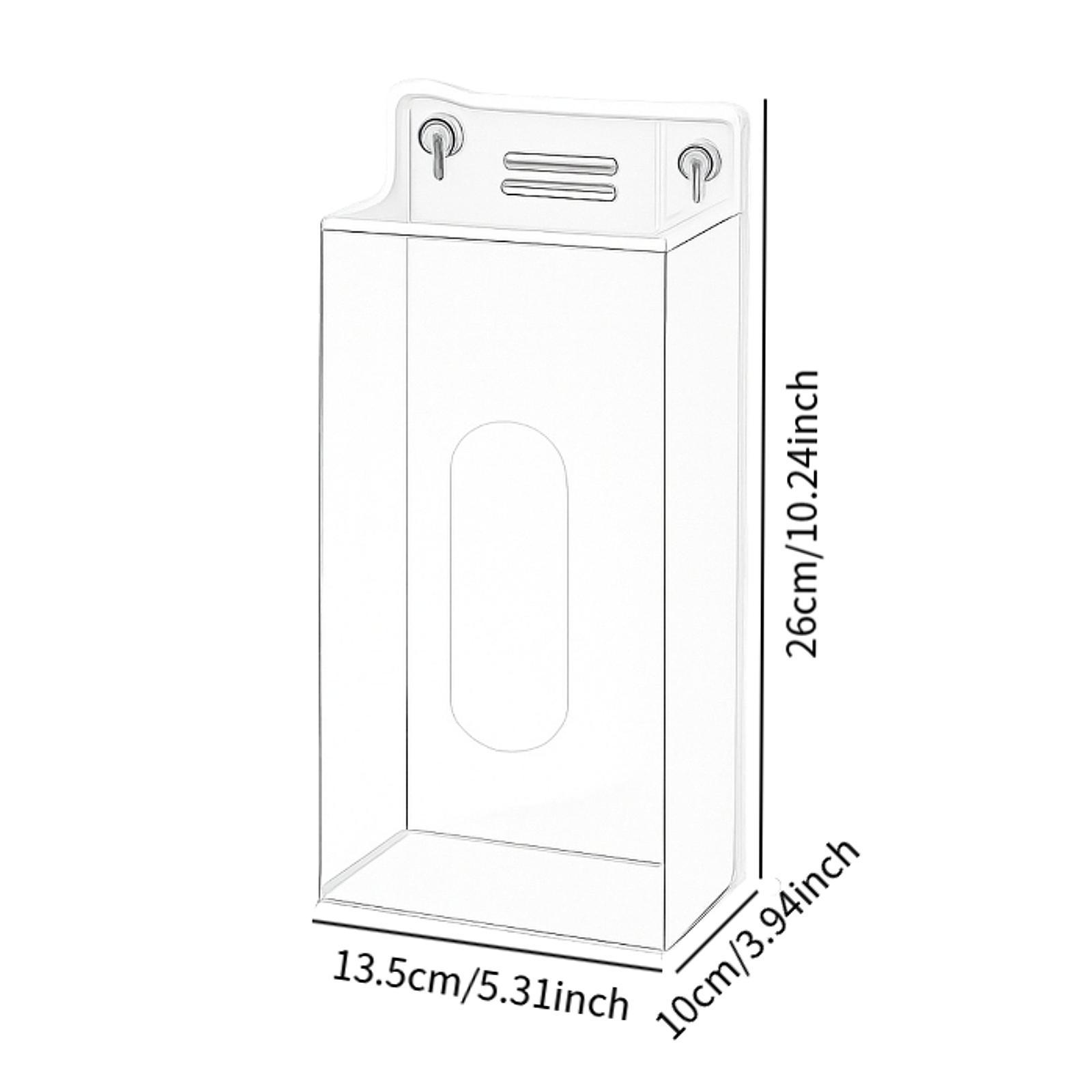 Acrylic Glove Box Holder Wall  - Face Mask Storage Box 评论和价格