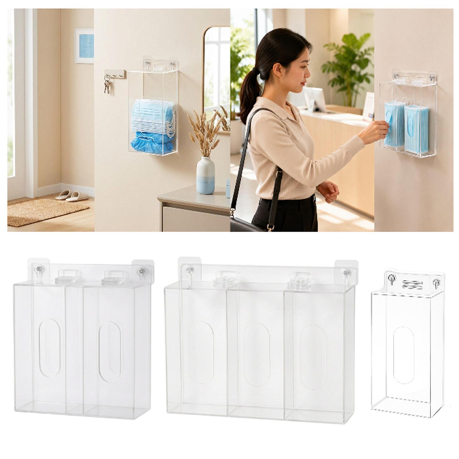 Acrylic Glove Box Holder Wall  - Face Mask Storage Box 评论和价格